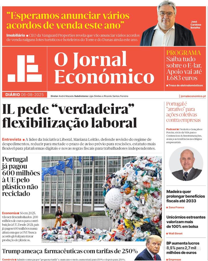 Capa Jornal Econmico - 2025-08-06