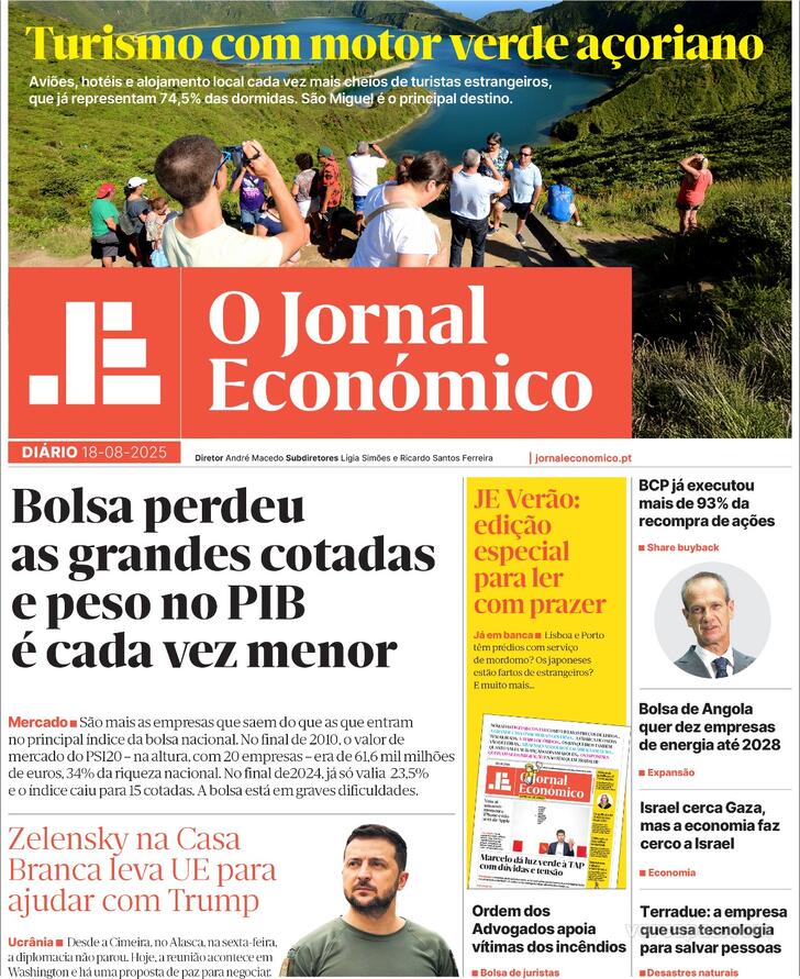 Capa Jornal Econmico - 2025-08-18