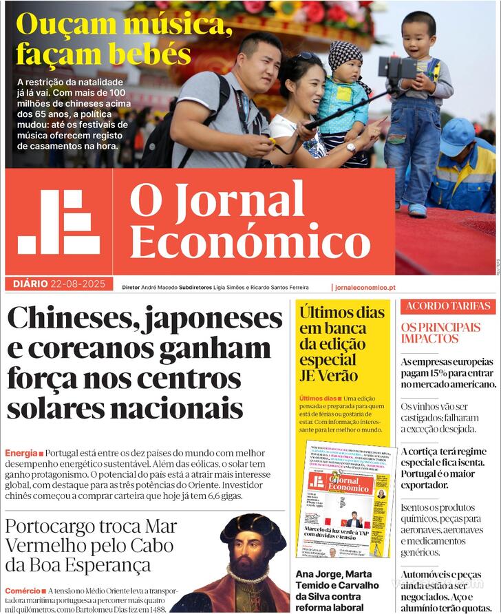 Capa Jornal Econmico - 2025-08-22