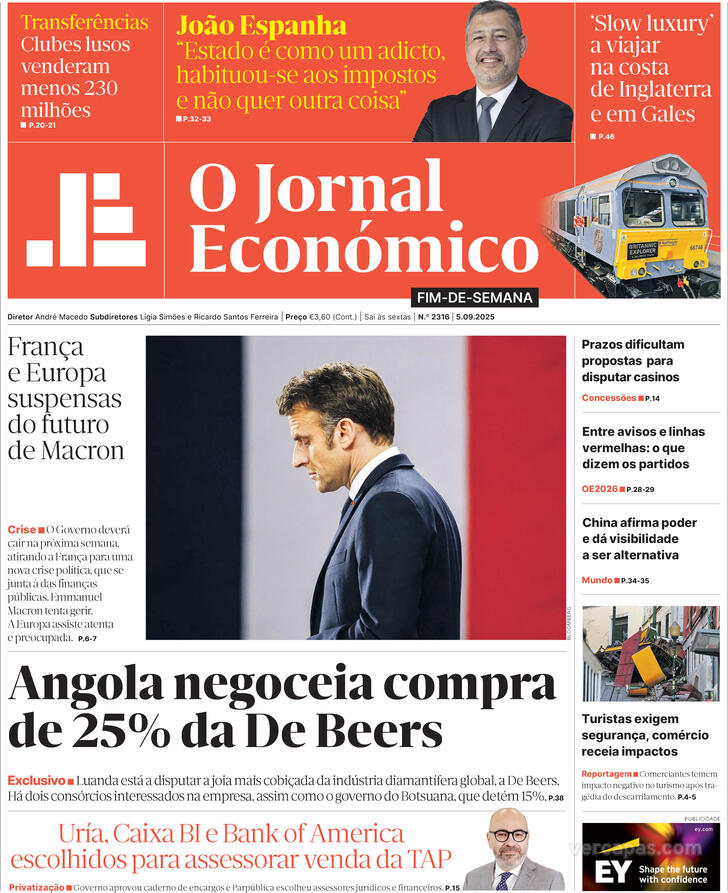 Capa Jornal Econmico - 2025-09-05