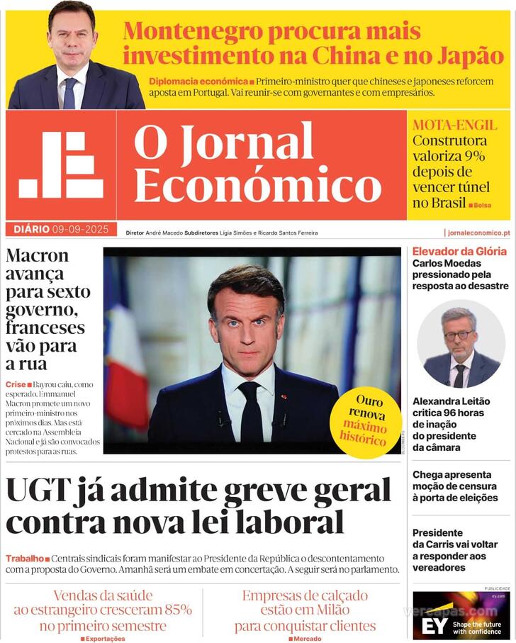 Capa Jornal Econmico - 2025-09-09