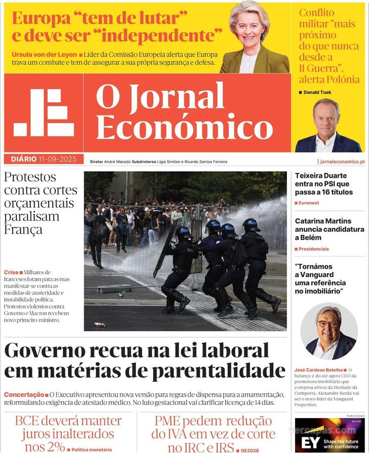 Capa Jornal Econmico - 2025-09-11