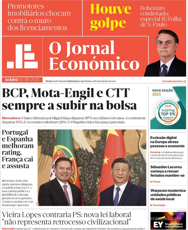 Capa Jornal Econmico - 2025-09-15
