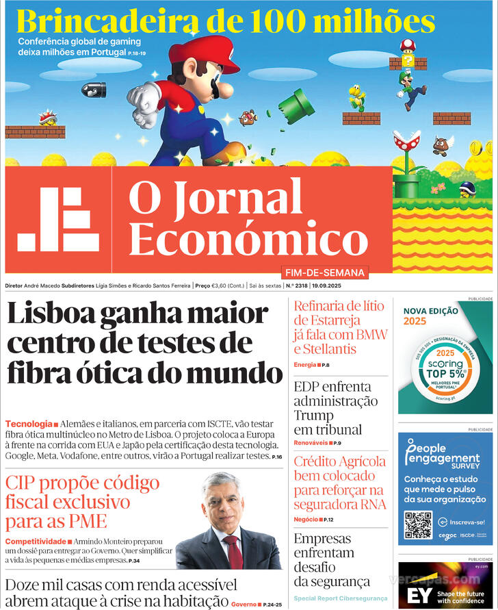 Capa Jornal Econmico - 2025-09-19