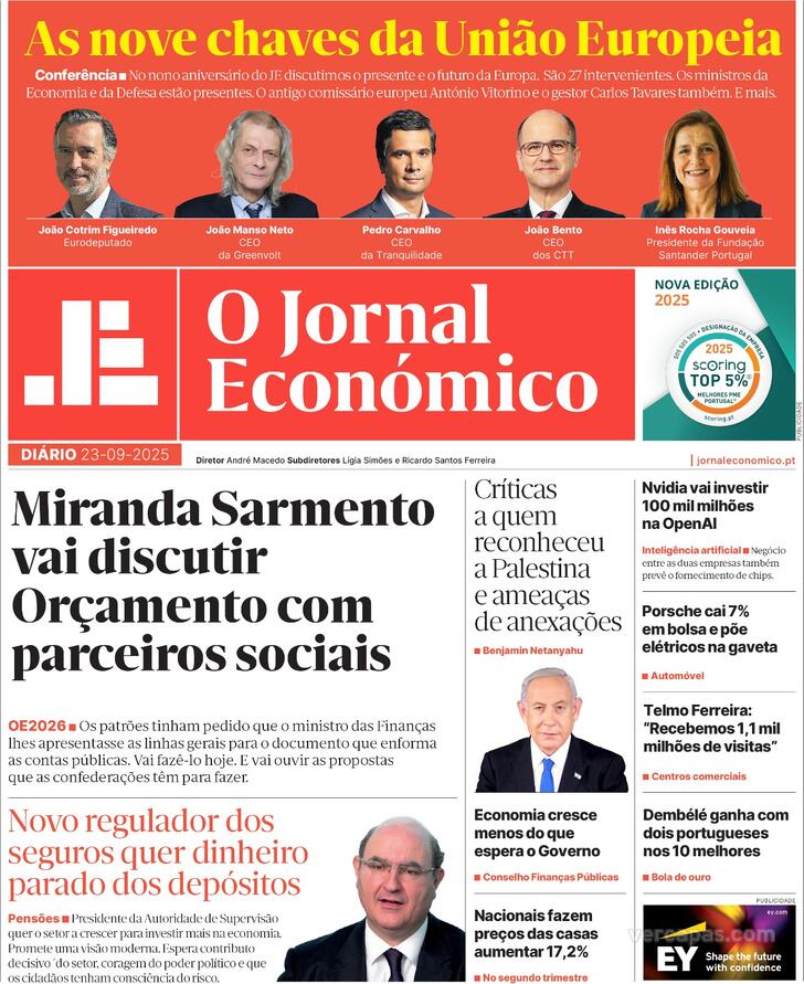 Capa Jornal Econmico - 2025-09-23
