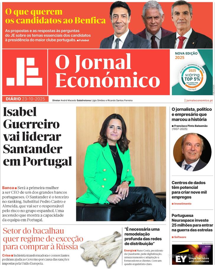 Capa Jornal Econmico - 2025-10-23
