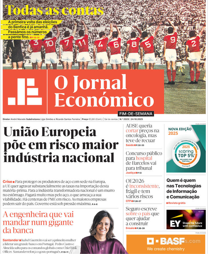 Capa Jornal Econmico - 2025-10-24