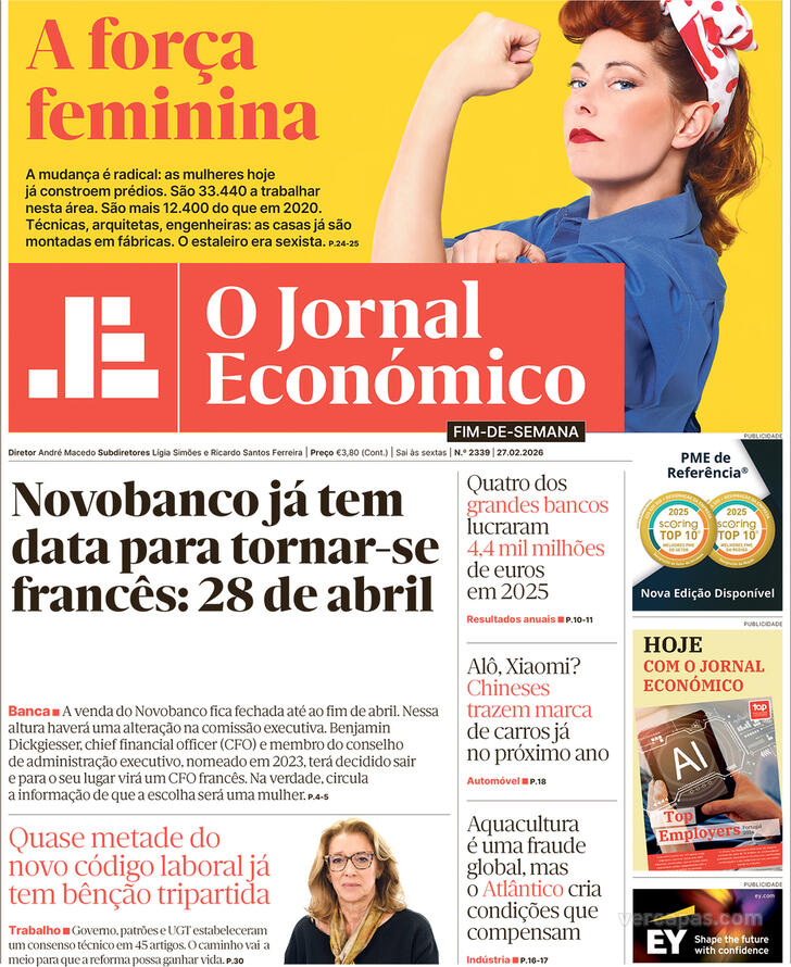 Capa Jornal Econ�mico - 2026-02-27