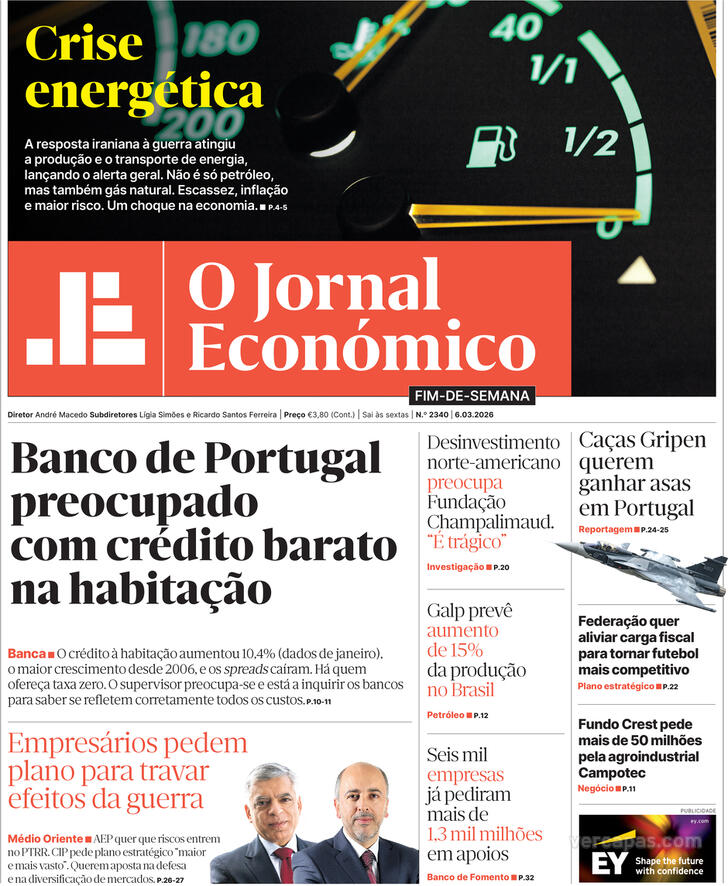 Capa Jornal Econ�mico - 2026-03-06