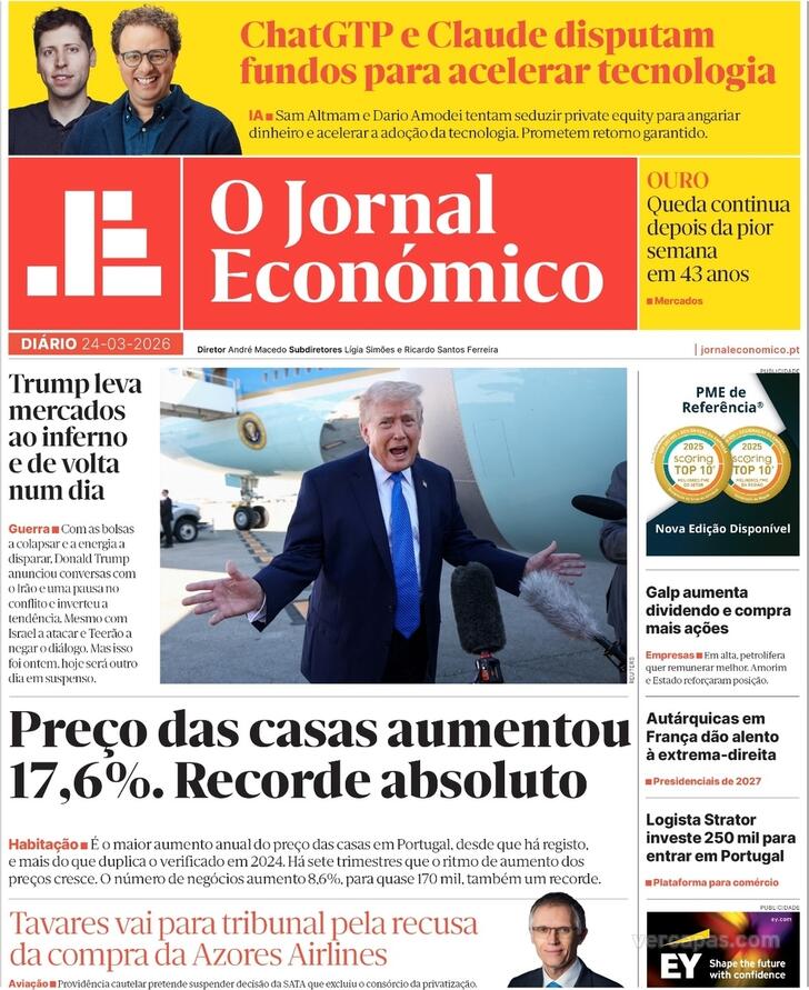 Capa Jornal Econ�mico - 2026-03-24