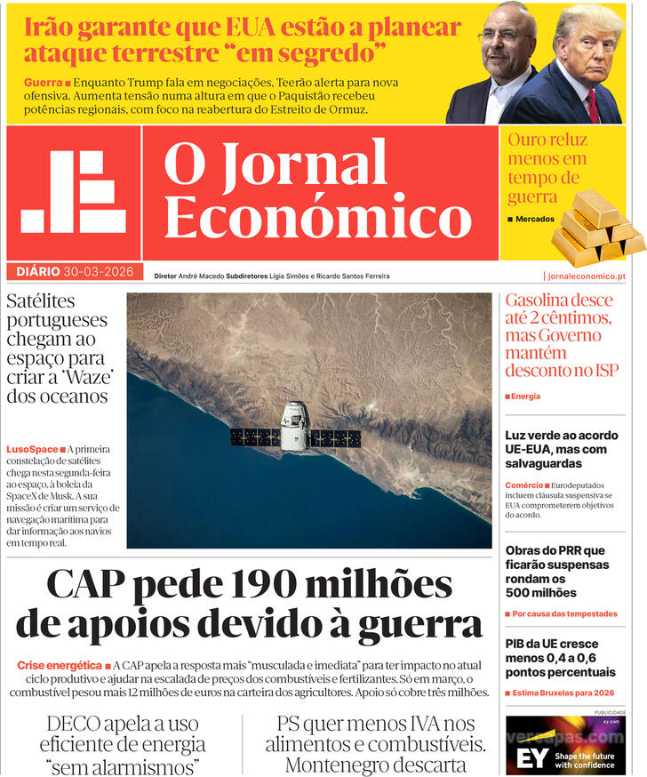 Capa Jornal Econ�mico - 2026-03-30