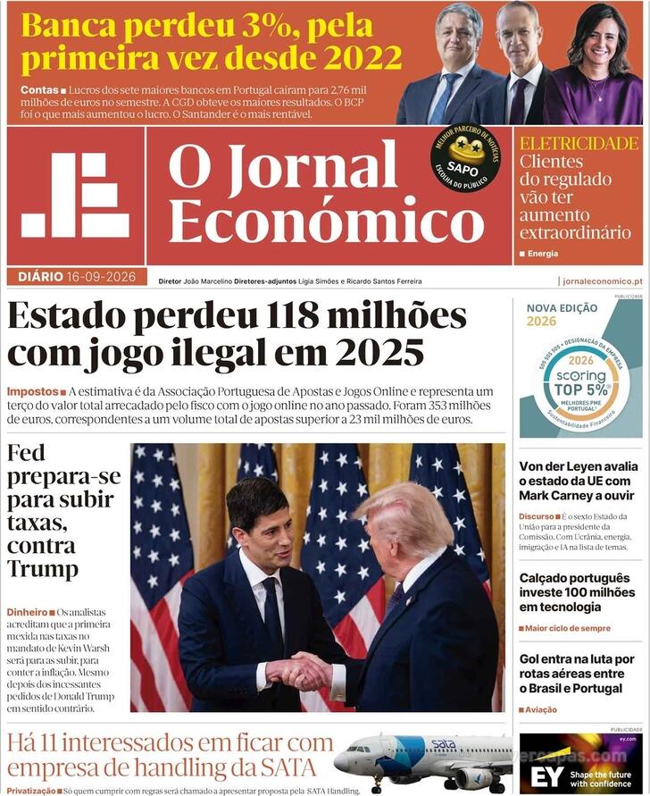 Capa Jornal Econ�mico - 2026-09-16
