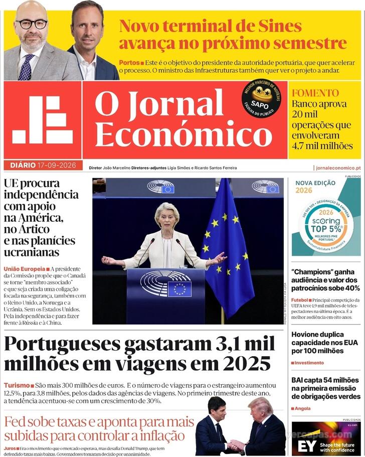 Capa Jornal Econ�mico - 2026-09-17
