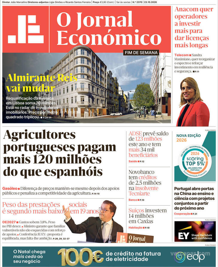 Capa Jornal Econ�mico - 2026-10-23