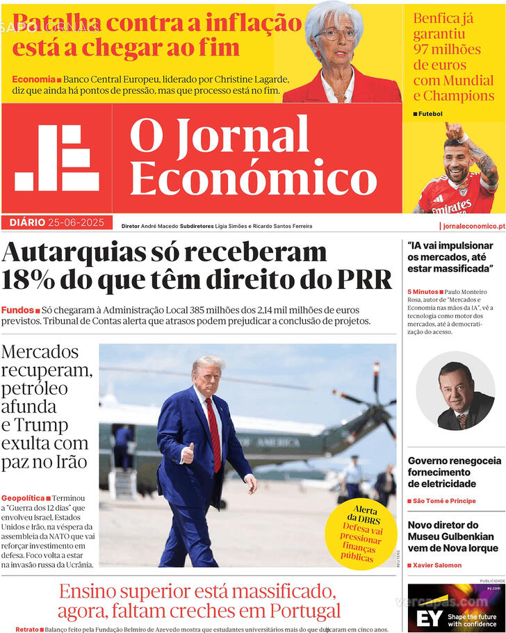 Capa Jornal Econmico - 2025-06-25