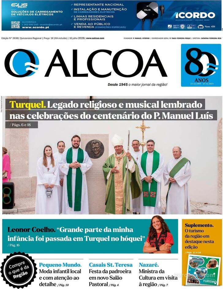 Capa Jornal O Alcoa - 2026-07-16