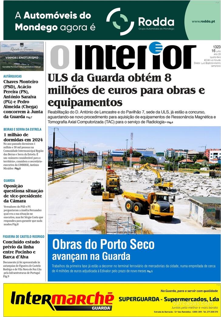 Capa Jornal o Interior - 2025-07-16