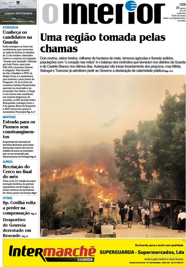 Capa Jornal o Interior - 2025-08-20