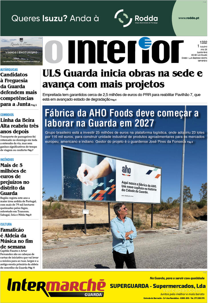 Capa Jornal o Interior - 2025-10-01