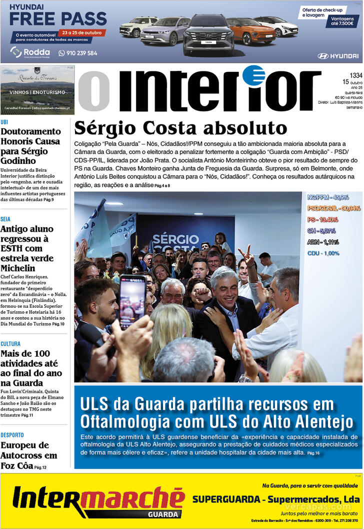 Capa Jornal o Interior - 2025-10-15