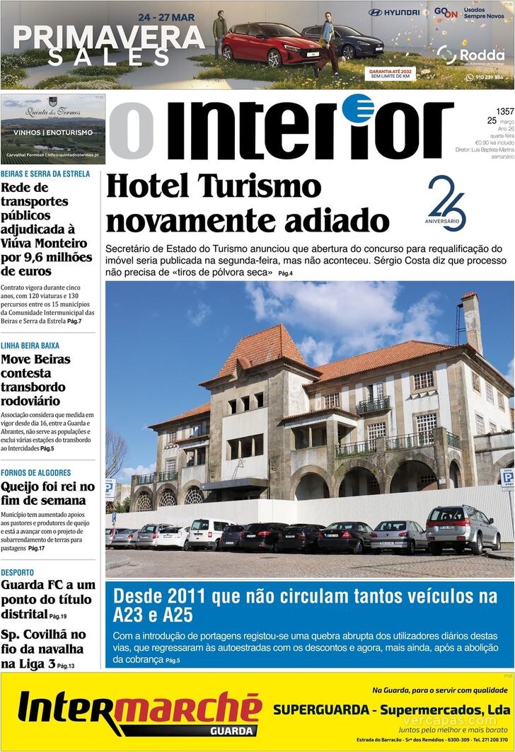 Capa Jornal o Interior - 2026-03-25