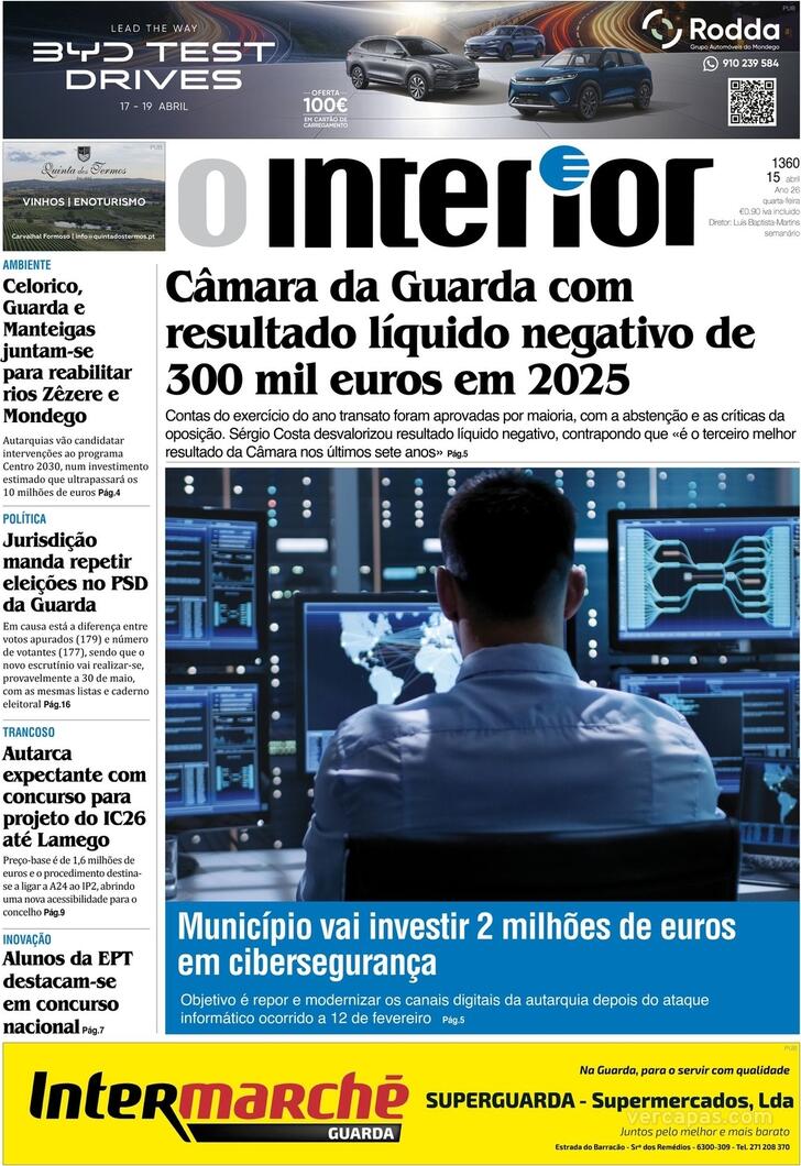Capa Jornal o Interior - 2026-04-15