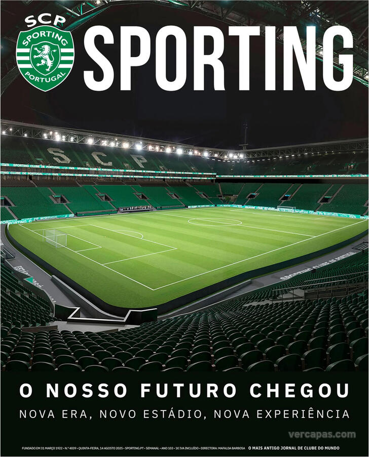 Capa Jornal Sporting - 2025-08-14