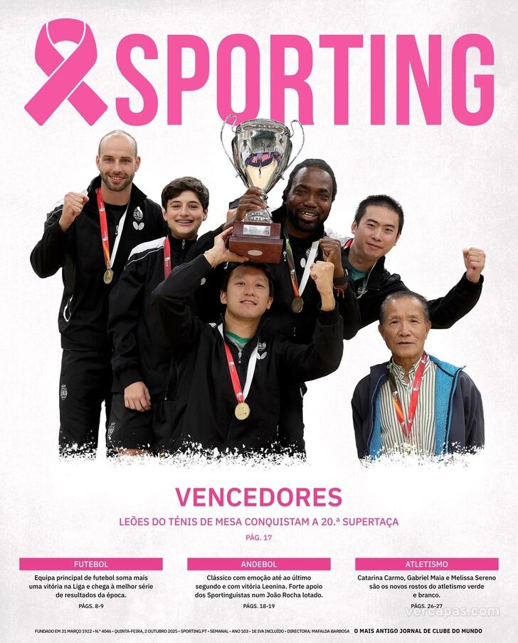Capa Jornal Sporting - 2025-10-02