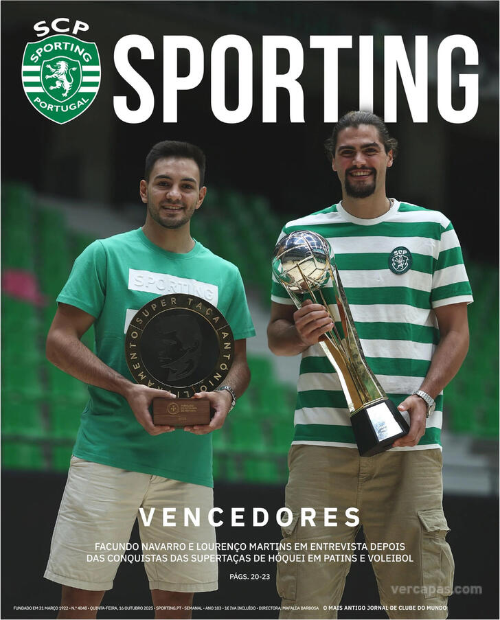 Capa Jornal Sporting - 2025-10-16