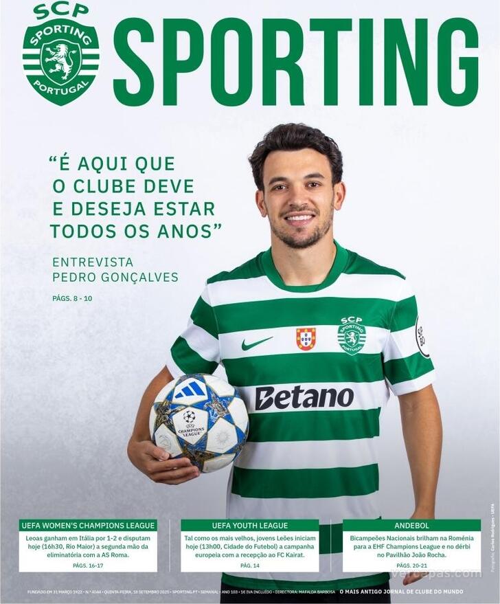Capa Jornal Sporting - 2026-09-18