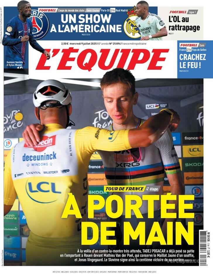 Capa L'quipe - 2025-07-09