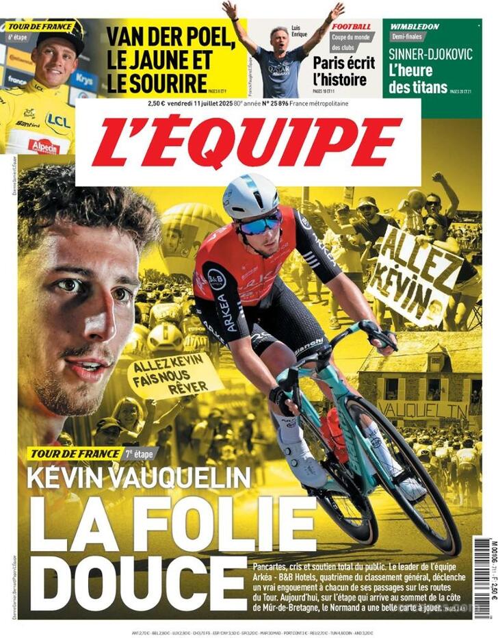 Capa L'quipe - 2025-07-11