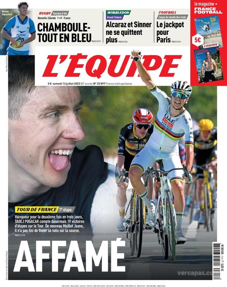 Capa L'quipe - 2025-07-12
