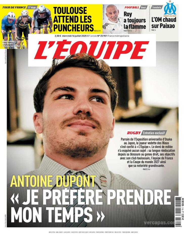 Capa L'quipe - 2025-07-16