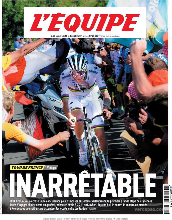 Capa L'quipe - 2025-07-18