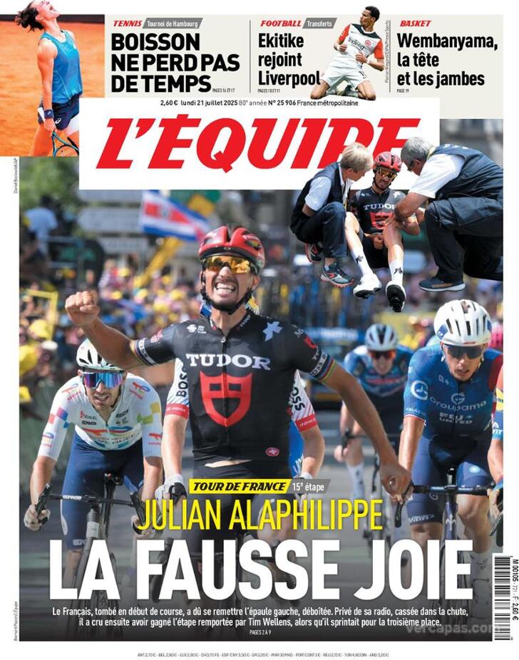 Capa L'quipe - 2025-07-21