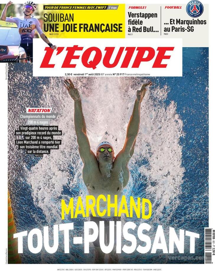Capa L'quipe - 2025-08-01