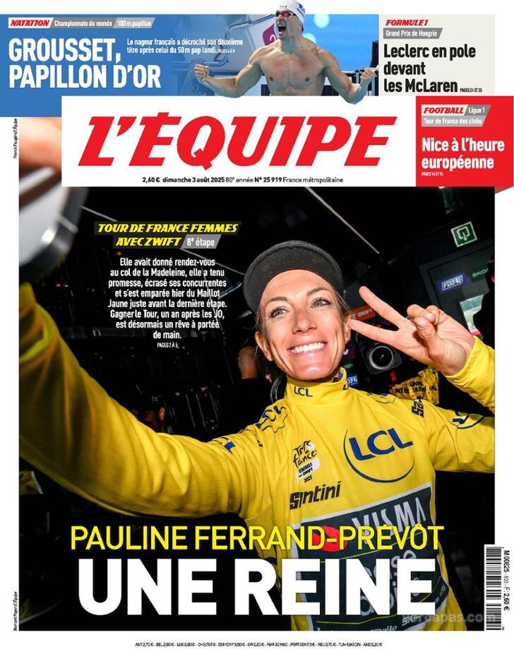 Capa L'quipe - 2025-08-03