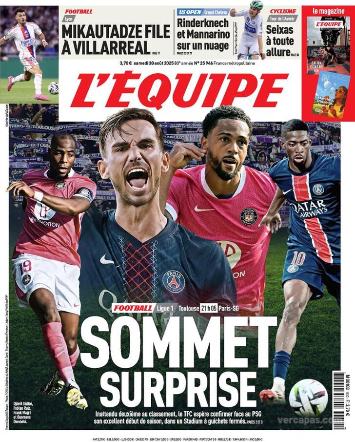 Capa L'quipe - 2025-08-30
