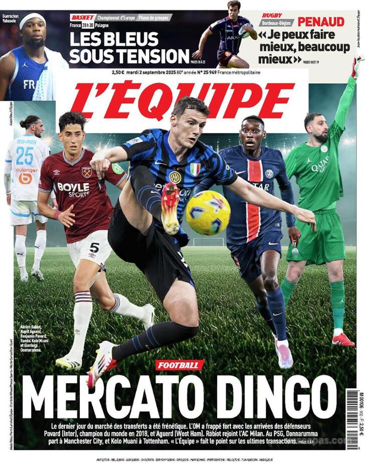 Capa L'quipe - 2025-09-02
