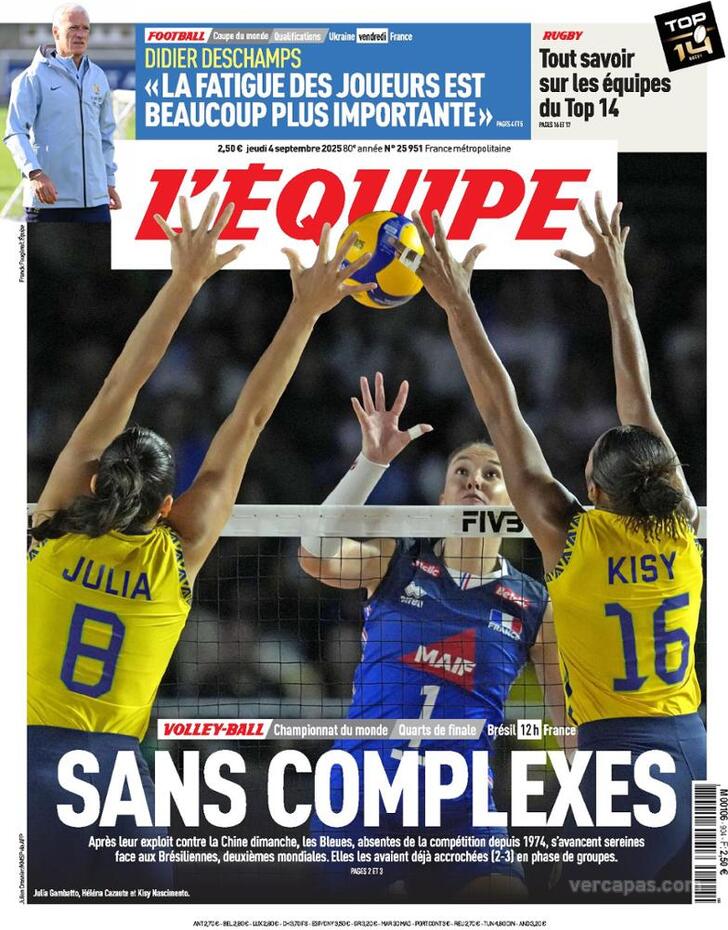 Capa L'quipe - 2025-09-04