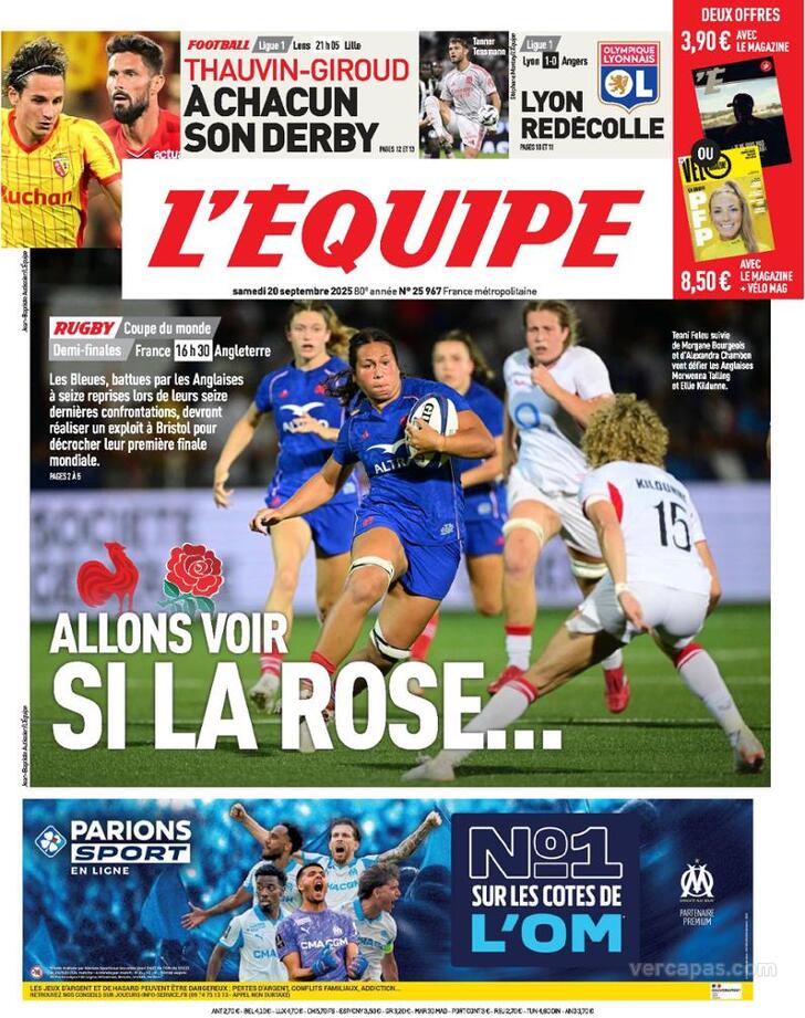 Capa L'quipe - 2025-09-20