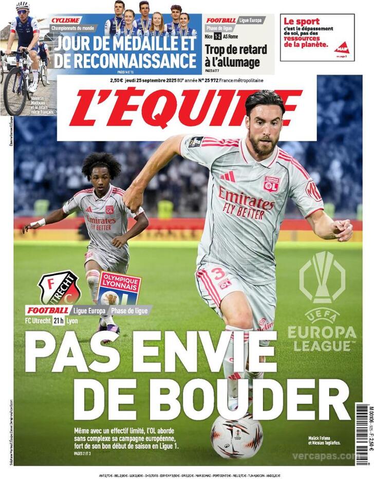 Capa L'quipe - 2025-09-25