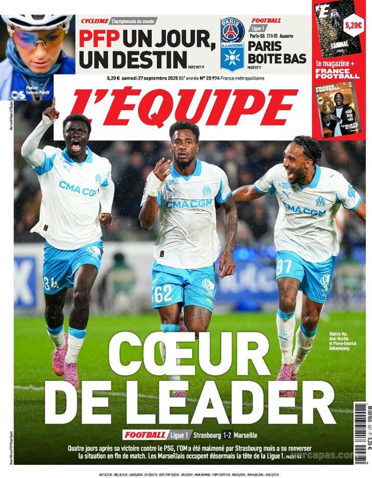 Capa L'quipe - 2025-09-27