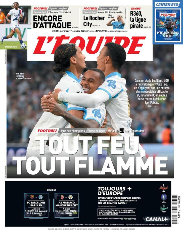 Capa L'quipe - 2025-10-01