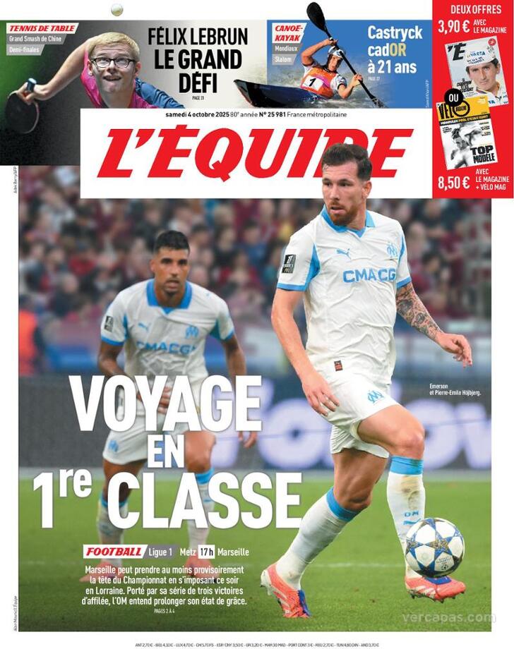 Capa L'quipe - 2025-10-04