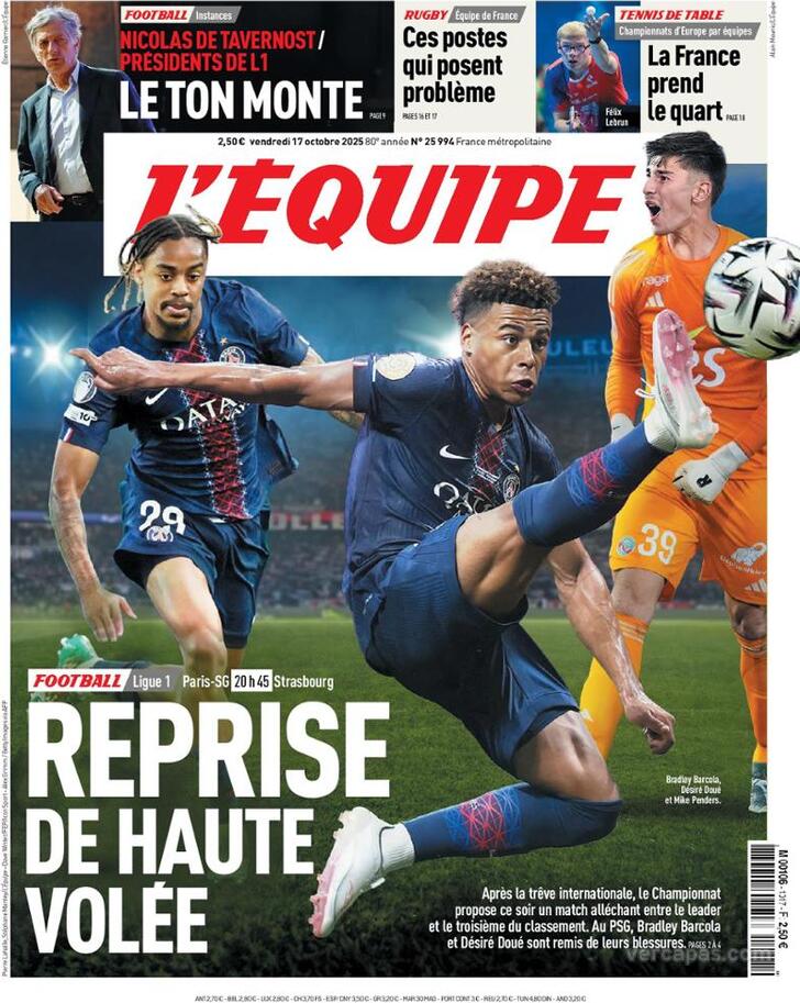 Capa L'quipe - 2025-10-17