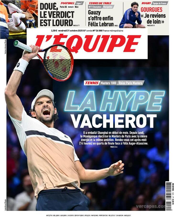 Capa L'�quipe - 2025-10-31