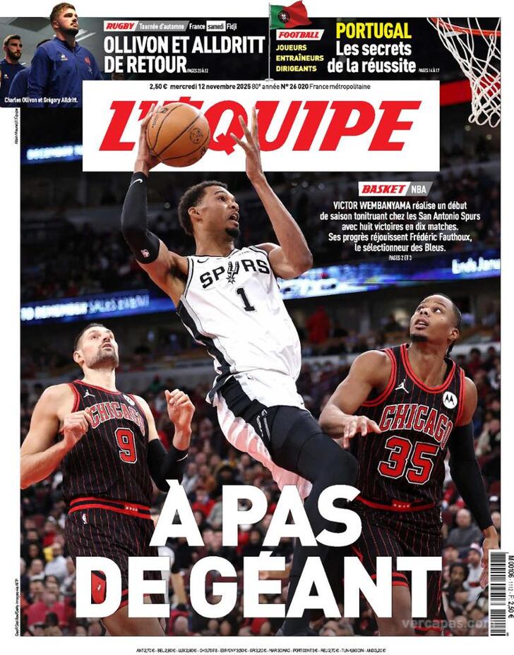 Capa L'�quipe - 2025-11-12
