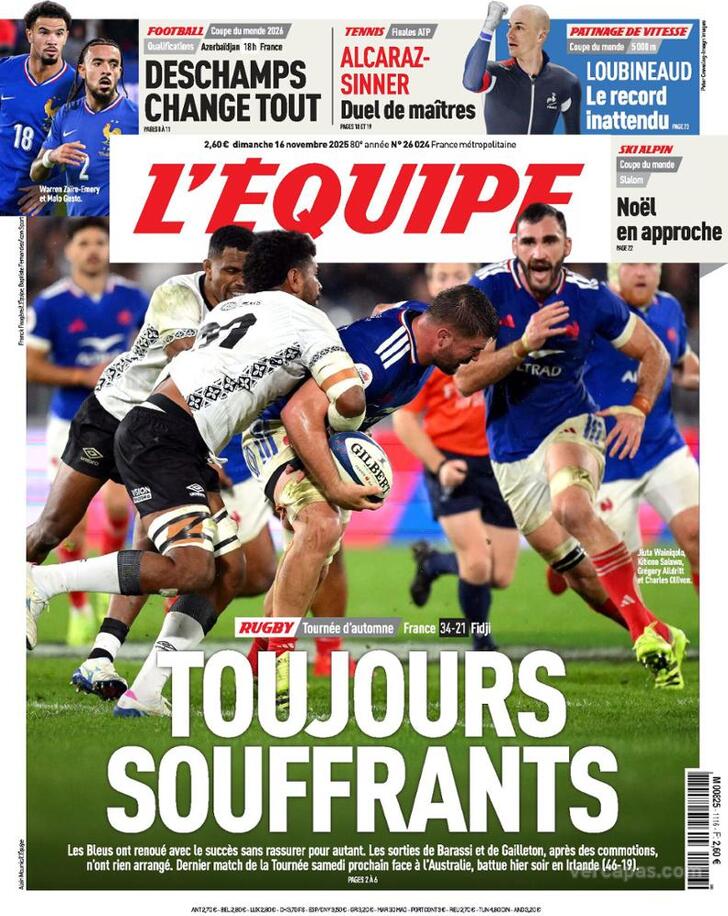 Capa L'quipe - 2025-11-16